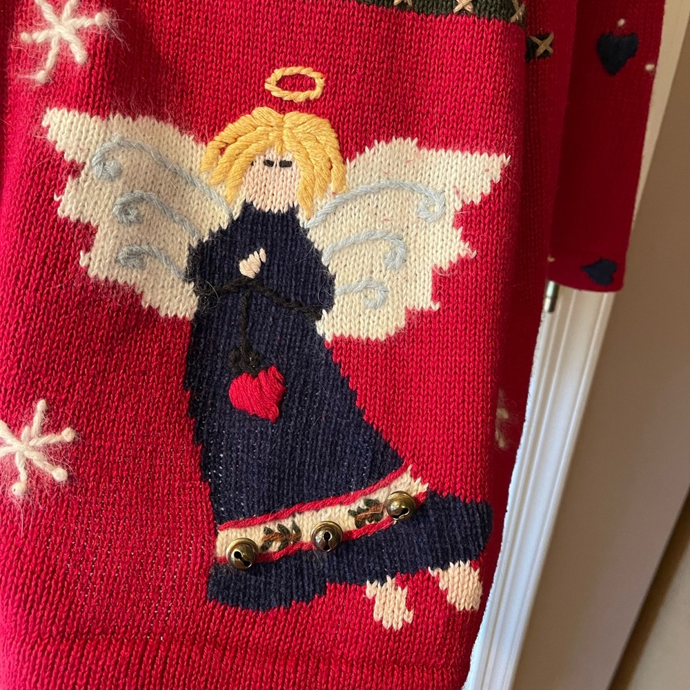 Women’s “Believe in Angels” Quacker Factory Sweater Size 1X Excellent Condition - Picture 4 of 8